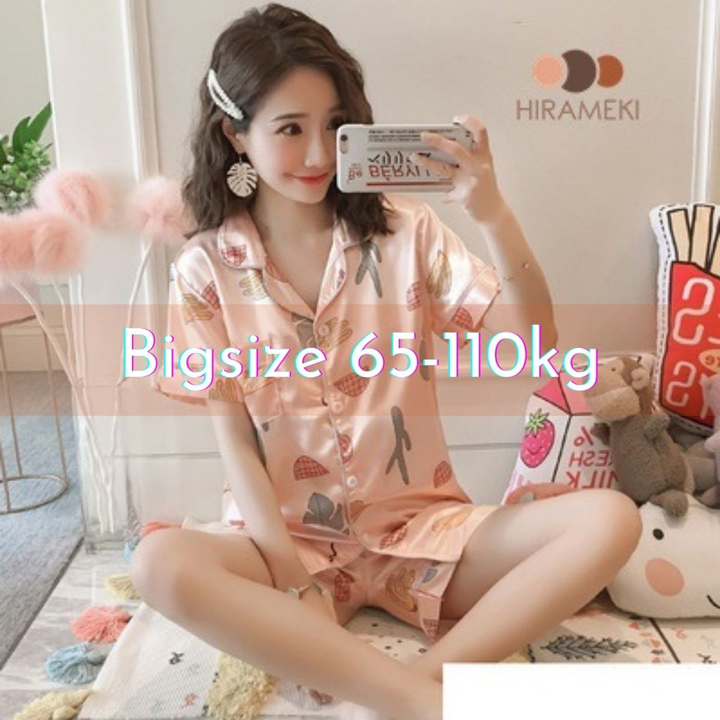 [BIGSIZE] ĐỒ BỘ PHI BÓNG HOA VĂN DỄ THƯƠNG 65-110KG - DB48