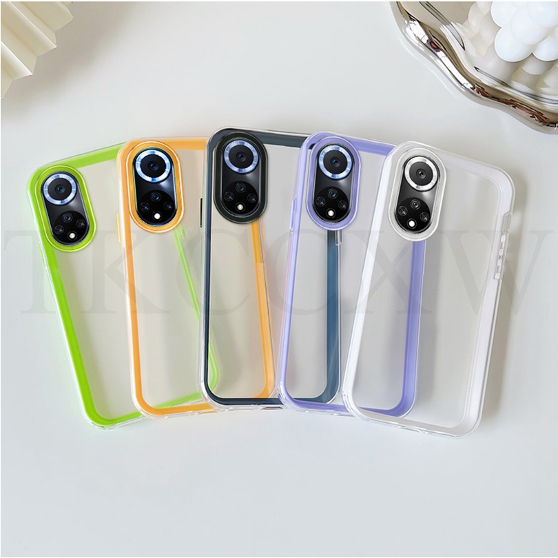 Ốp Điện Thoại Trong Suốt Chống Sốc Màu Kẹo Macaron 3 Trong 1 Cho Honor 70 50 Pro Magic 4 Pro X8