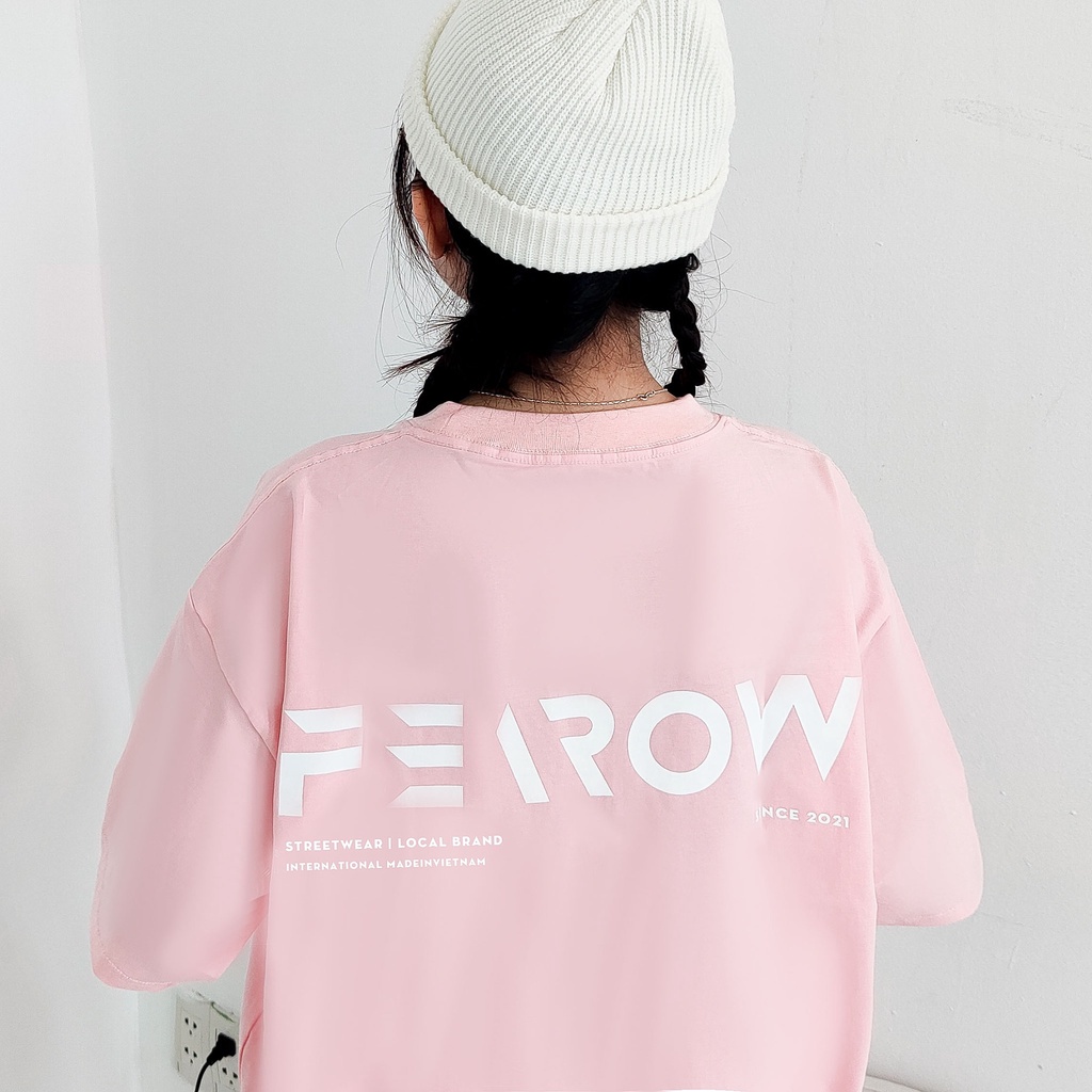 Áo thun nam nữ local brand unisex Fearow Signature / Màu Hồng - FW122