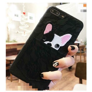 Ốp iphone/ốp lưng chó có ngăn đựng tiền(Có ảnh thật)