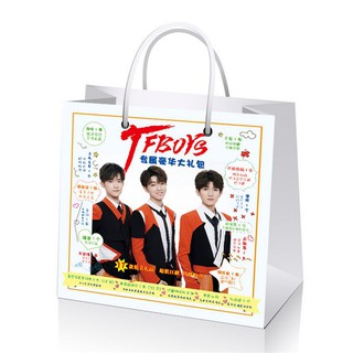 Túi quà tfboys dịch dương thiên tỷ vương nguyên vương tuấn khải tặng kèm card ảnh nhóm nhạc thần tượng