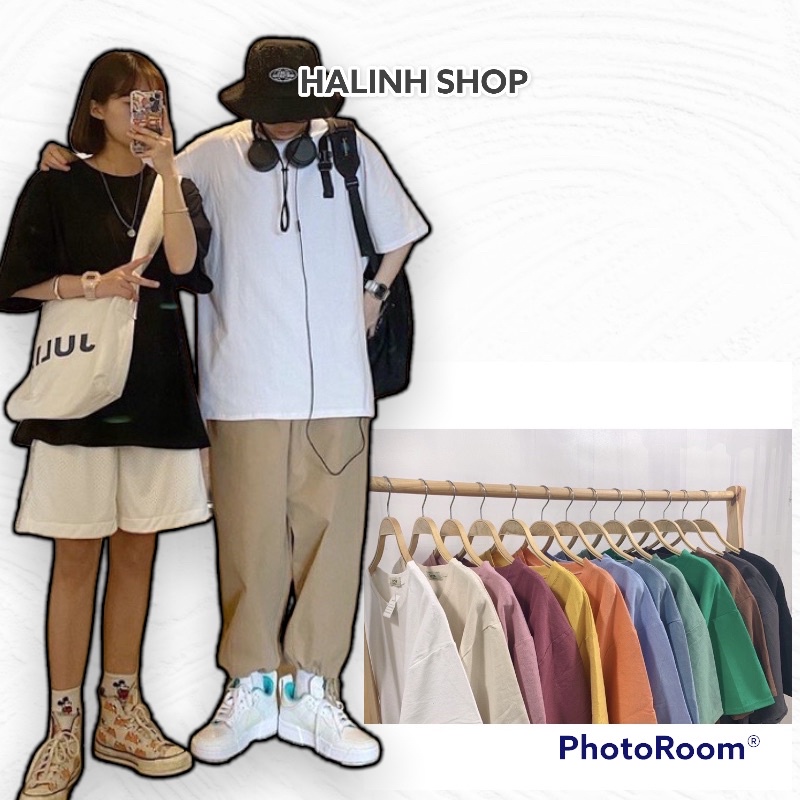 ( FREESHIP + HOÀN XU )ÁO THUN TRƠN TAY LỠ UNISEX VẢI COTTON KHÔ 3158 HÀNG QC FULL 13 MÀU FORM RỘNG BY HẠ LINH STORE