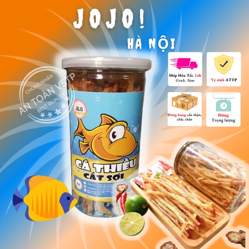Cá Thiều Cắt Sợi 250g JOJO đồ ăn vặt hà nội vừa ngon vừa rẻ