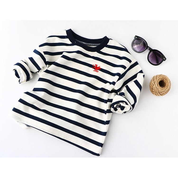 Áo thun tay dài sọc ngang cho bé trai