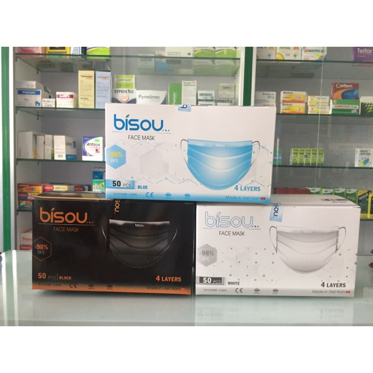 Khẩu trang Bisou 4 lớp
