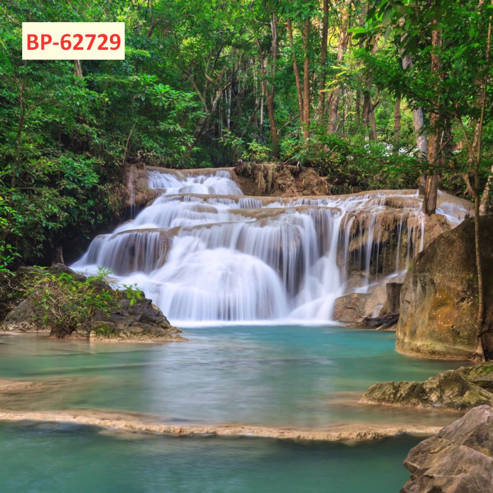 Tranh phong cảnh thác nước thiên nhiên tươi đẹp 3D
