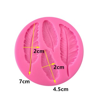 Khuôn rau câu 4D silicone Lông vũ (Kích thước đọc mô tả)