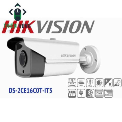 Camera Hikvision Thân Trụ DS-2CE56C0T-IT3 (NGOÀI TRỜI - VỎ SẮT)