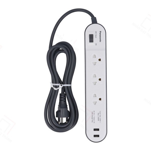 Ổ cắm có dây USB Panasoni WCHG243322W-VN tặng phích cắm