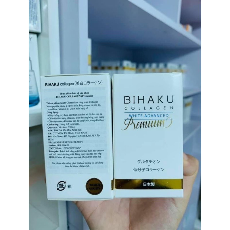 Viên Uống Trắng Da Collagen Bihaku Nhật Bản Chính Hãng 30 viên | Thế Giới Skin Care