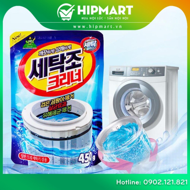 [RẺ VÔ ĐỊCH]Tẩy Lồng Máy Giặt Hàn Quốc Siêu Sạch 450g