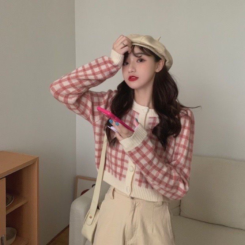 Áo len croptop dệt kim hàng chất  lượng cao tay dài cổ tròn phong cách Hàn Quốc | BigBuy360 - bigbuy360.vn