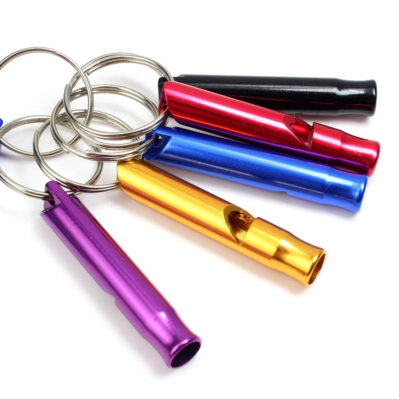 1 Còi Thổi Đi Cắm Trại / Leo Núi Bằng Nhôm Kích Thước Nhỏ / EDC / Tàu Lửa / Có Móc Khóa