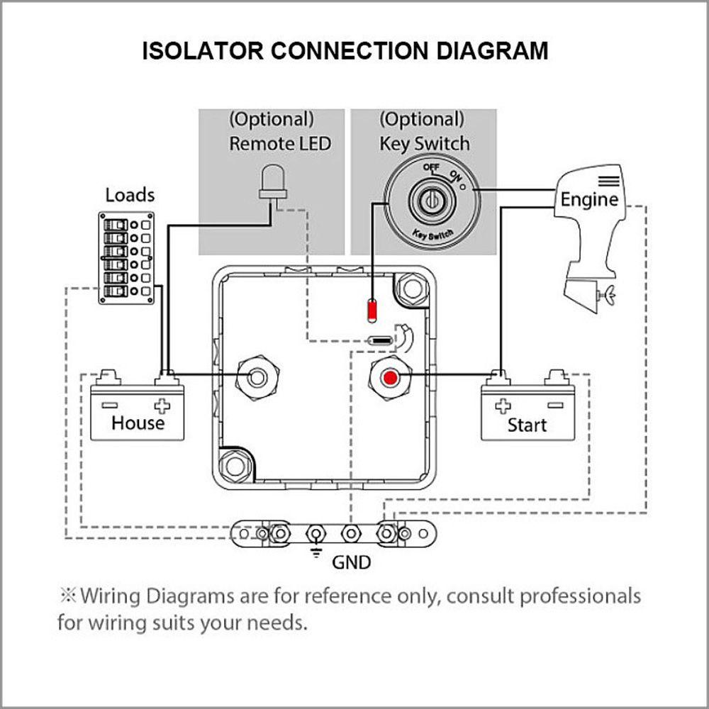 Rơ Le Sạc Pin Kép Cách Ly Thông Minh Cho Xe Hơi RV