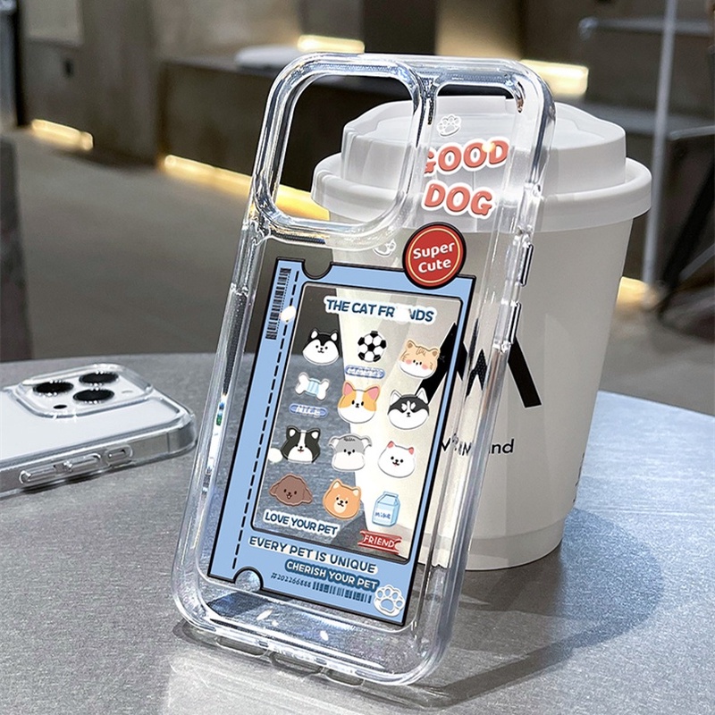 Ốp Điện Thoại Trong Suốt Hình Chú Chó Dễ Thương Cho iphone 11 13 7 8 Plus 12 13Pro Max X XS Max 7 8 SE 2020