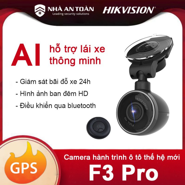 Camera hành trình F3 Pro Hikvision - Tích hợp GPS + cảm biến gia tốc độ