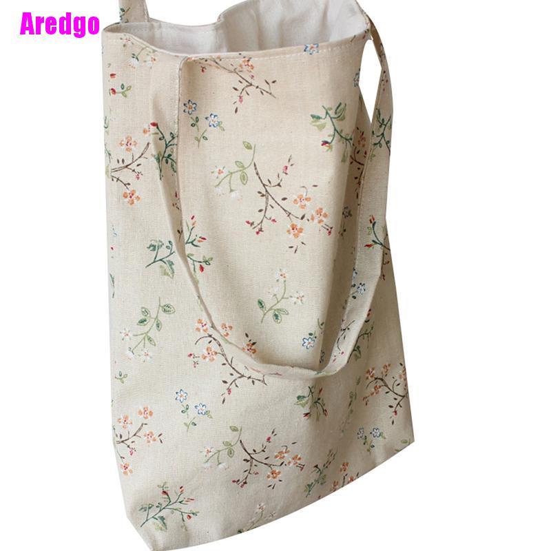 Túi xách tote đeo vai mua sắm bằng cotton linen thời trang cổ điển sành điệu cho nữ
