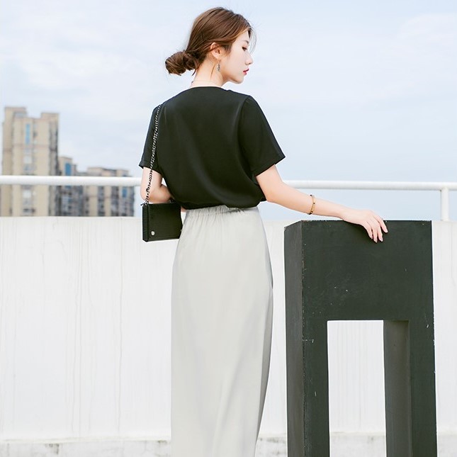 Áo sơ mi nữ cổ xếp Wexuu Design áo kiểu nữ tay ngắn công sở chất vải Voan cao cấp mềm mịn mát- SP23