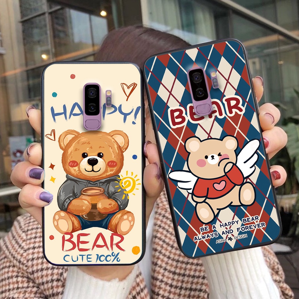 Ốp lưng Samsung S9 / S9 Plus / S9+ in hình cute, chú gấu thể thao tinh nghịch cực đáng yêu