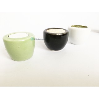Chậu sứ mini trồng sen đá, làm handmade, hoa pha lê, hoa đất sét (KT 3cm)