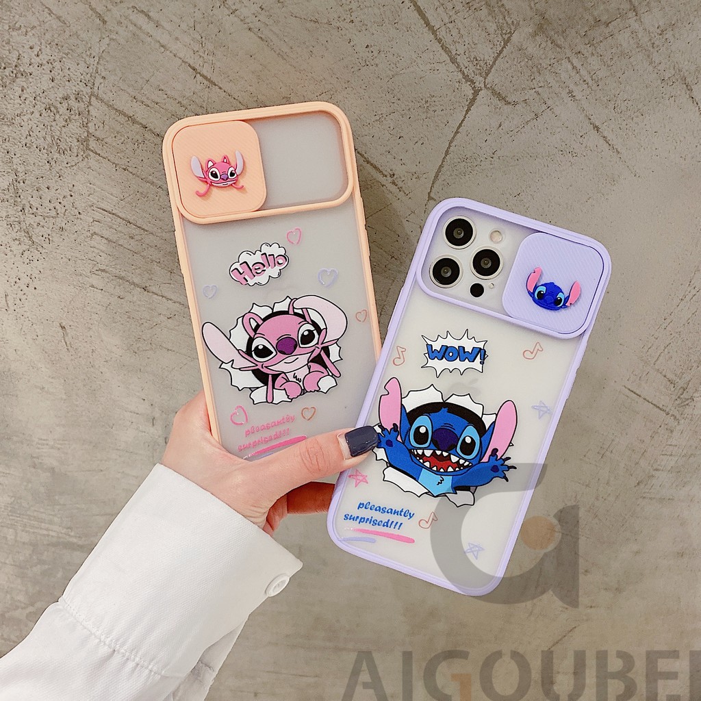 Soft texture silicone phone case with Stitch monster print for iPhone 12 11 Pro Max XS Max XR 8 7