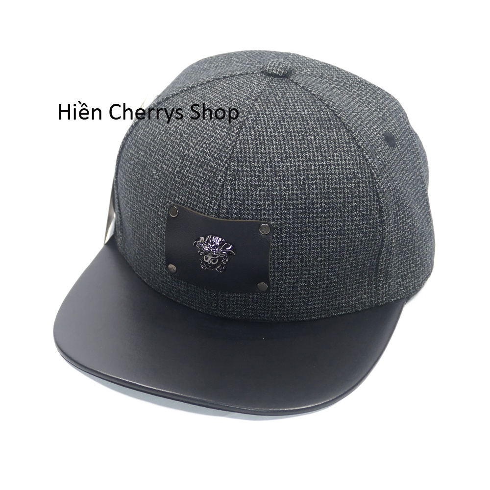 Mũ Nón Snapback thời thượng - Nón hiphop mặt da gắn mặt sắt phong cách phù hợp với mọi lứa tuổi