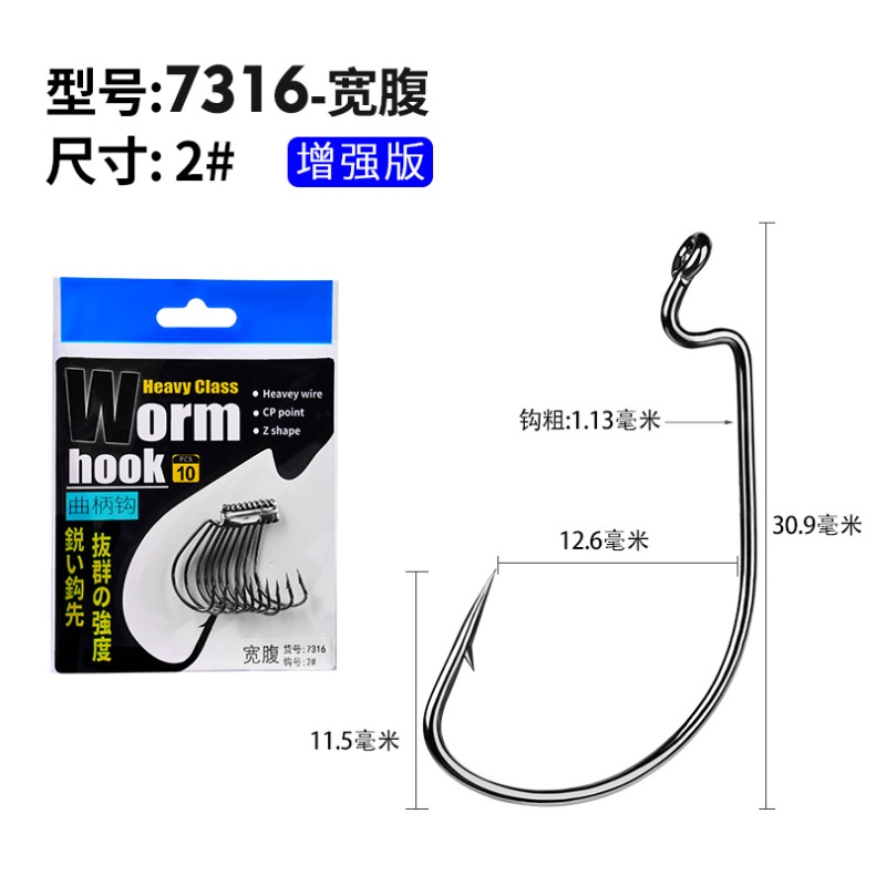Bộ 10 Chiếc Móc Câu Cá Bằng Thép Carbon Và Nhựa Mềm