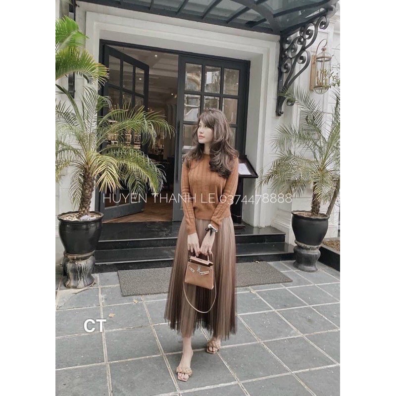 Chân Váy Ren Loang Xếp Li Dáng Dài🍀Chân Váy Midi Loang Màu Quảng Châu | BigBuy360 - bigbuy360.vn