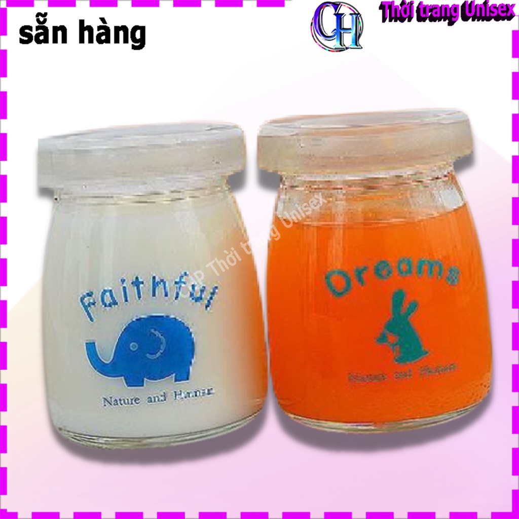 Bộ 12 Hũ Thủy Tinh Làm Sữa Chua 200ml, 100ml CÓ NẮP HÓT K1