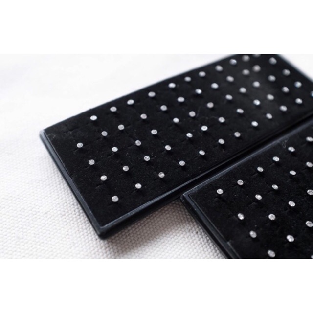 Khuyên cánh mũi đá trắng thẳng bằng thép y tế xỏ khuyên piercing - XUÂN SHOP #11451115375