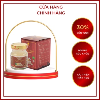 Yến sào khánh hòa, tổ yến chưng sẵn cao cấp hoàng việt 30%, nhân sâm -70ml