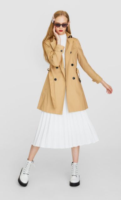 Áo khoác Stradivarius Lapel Collar Trench Coats