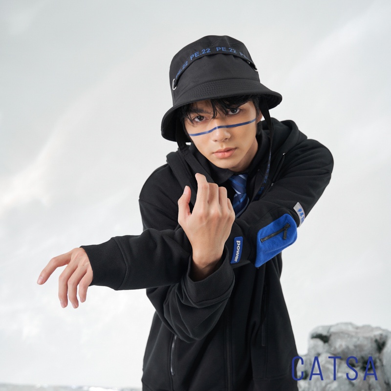 Áo khoác thun đen POWER chất thun mềm mại, thoái mái, thấm hút mồ hôi CATSA AKJ044