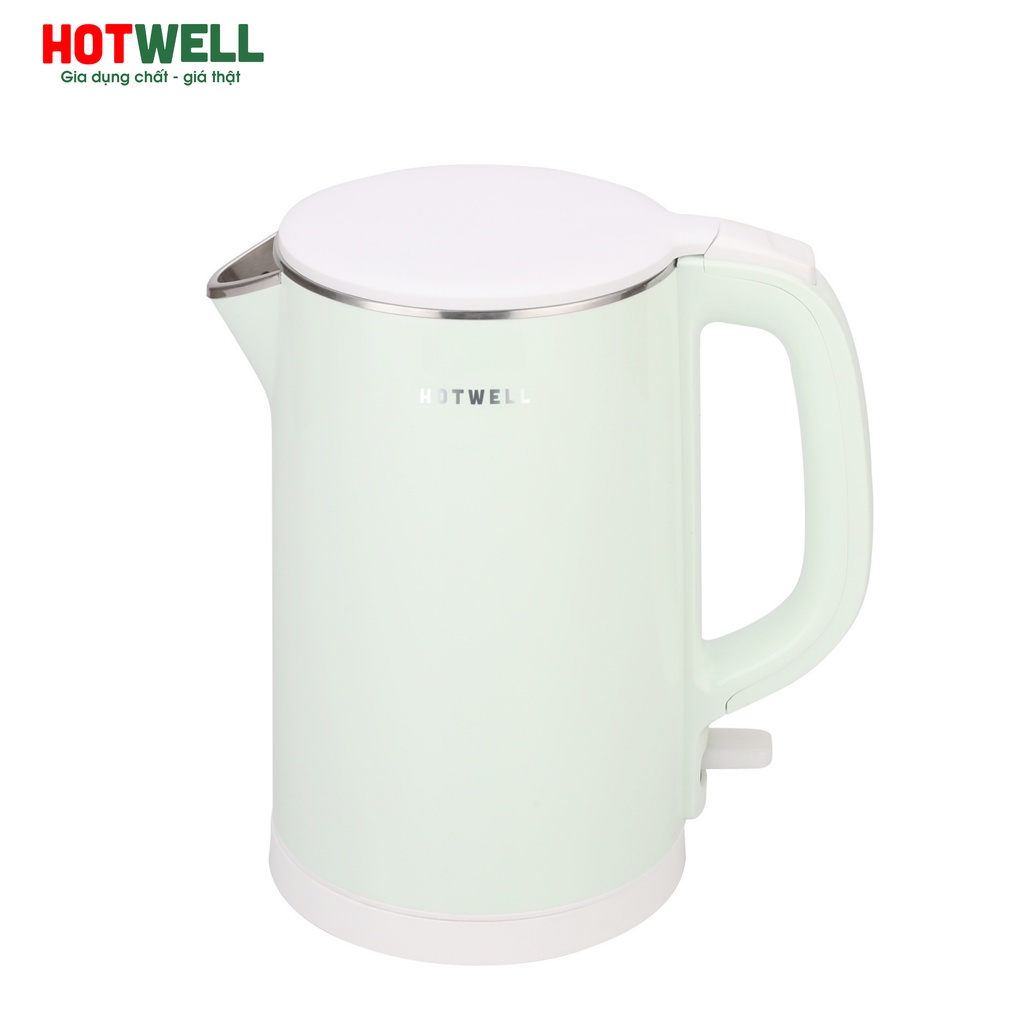 Ấm siêu tốc Hotwell KE15H3 - 1.5L, 2150W đun sôi siêu nhanh, tự ngắt điện chống cháy nổ, vỏ ngoài PP cách nhiệt chống bỏ