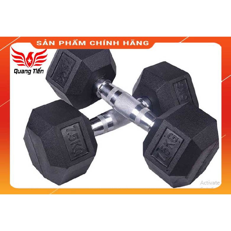 Tạ tay cao su lục giác cao cấp Iron Bull 7,5kg nhập khẩu ( giá 1 quả )