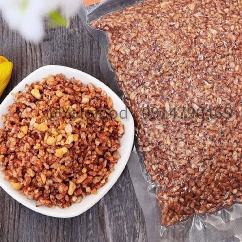 Gạo lứt tự nhiên sấy giòn 1kg (Chay mặn dùng được)[Khô gạo lứt nhà (máy) làm]