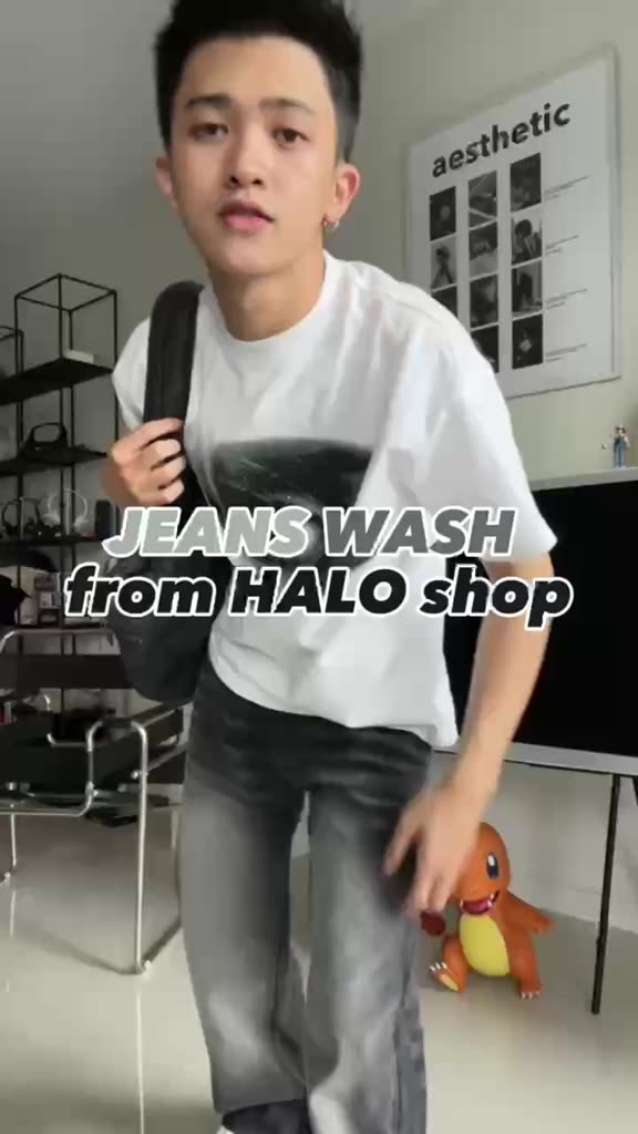 QUẦN JEANS bgaay ĐEN KHÓI V1 -  BAGGY WASH ĐEN KHÓI BẠC ỐNG RỘNG HALO KAKI | BigBuy360 - bigbuy360.vn