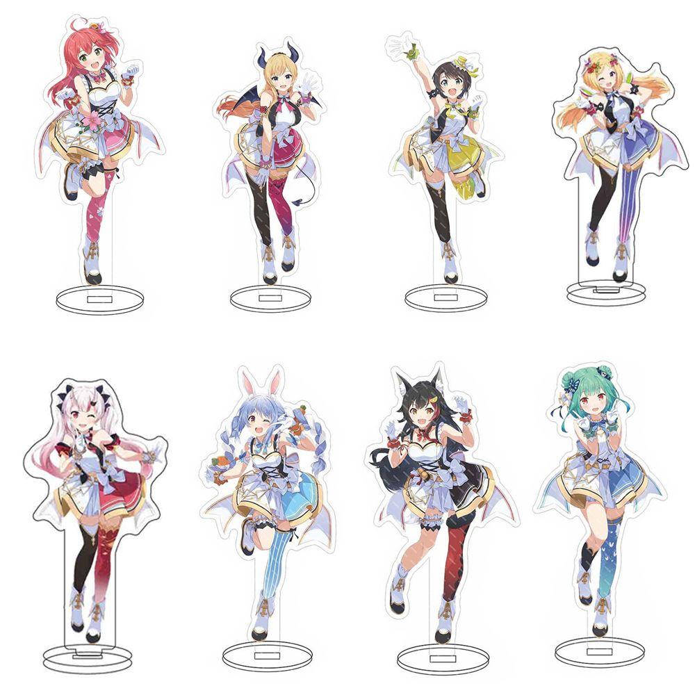 JEROMY Cutey HOLOLIVE Acrylic Stand Inugami Korone Figure Model Hololive Vtuber Stand Model Desktop Toys Rushia Hosimati Suisei Model Plate Usada Pekora Uruha Xmas Gift Collection Gifts Decoration Stand