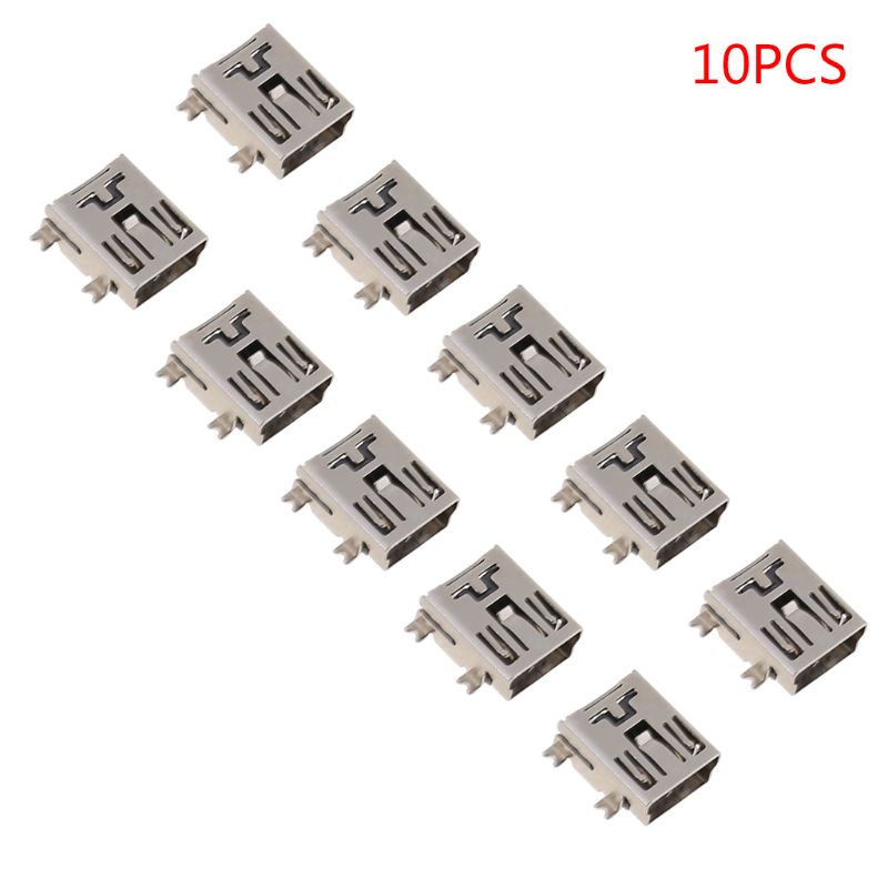 Set 10 Ổ Cắm Kết Nối Usb Type B 5 Pin Cho Sạc Điện Thoại Di Động