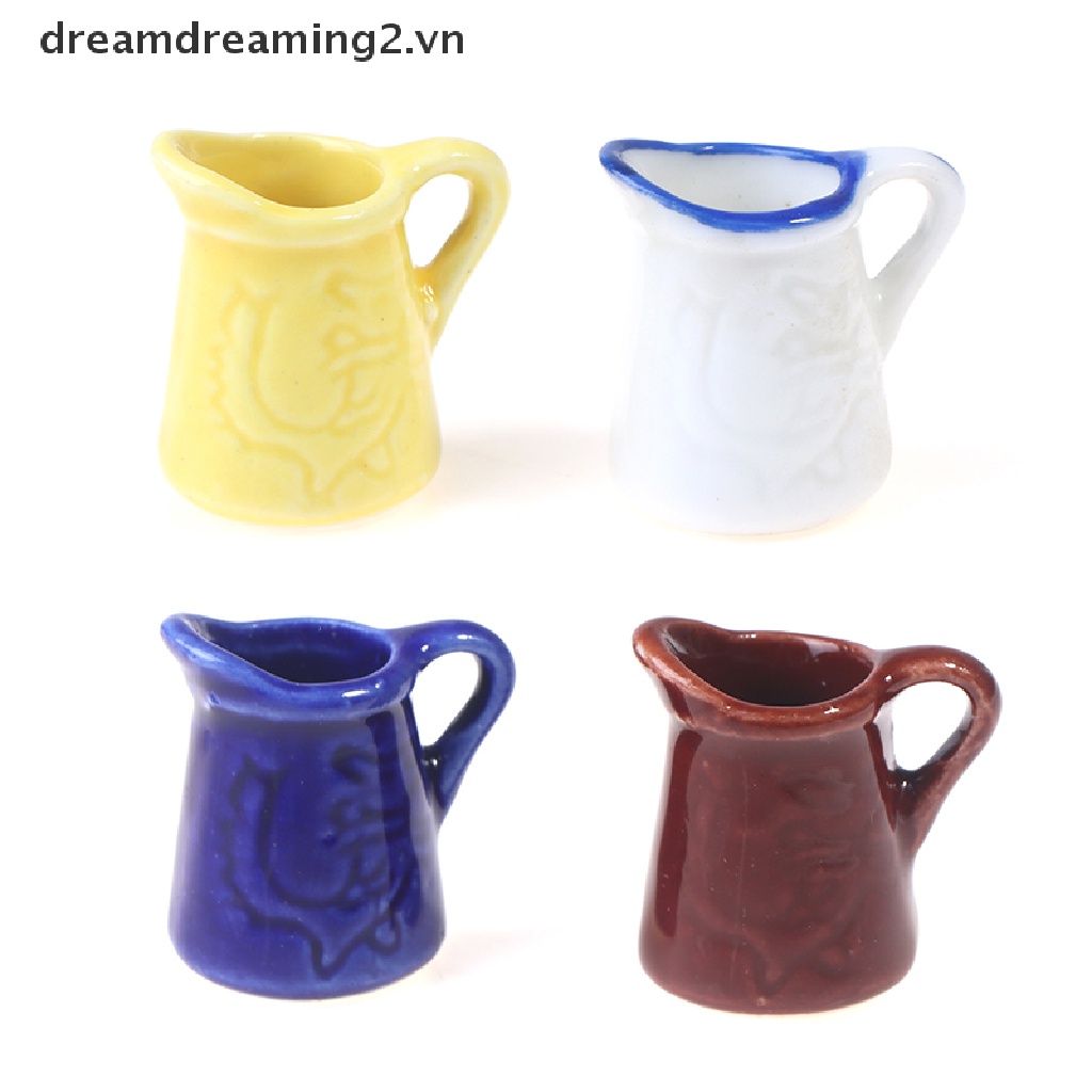 Bình đựng dầu gia vị bằng gốm sứ tỉ lệ 1:12 cho búp bê