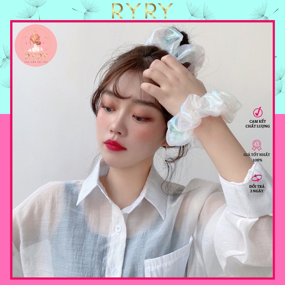 Dây Cột Tóc Dây Buộc Tóc Nữ Gắn Thắt Nơ Thanh Lịch Phong Cách Hàn Quốc