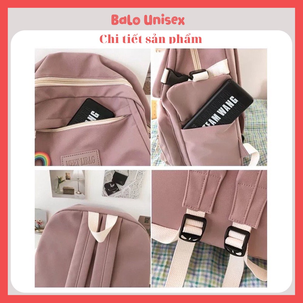 Balo Ulzzang Hàn Quốc nam, nữ, Balo đi học chống nước thời trang 609ULZ