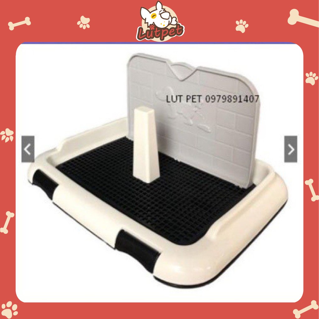 Khay vệ sinh cho chó mèo - Khay hướng dẫn cún đi vệ sinh đúng chỗ TẶNG KÈM cột & tường chắn cho chó đực