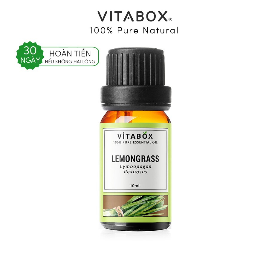 Tinh dầu Sả Chanh Lemongrass VITABOX - 100% thiên nhiên nguyên chất - pure essential oil