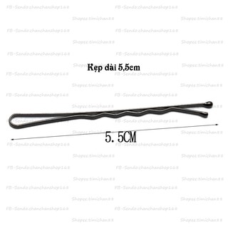 Combo 10 cây kẹp mái đen trơn 5k
