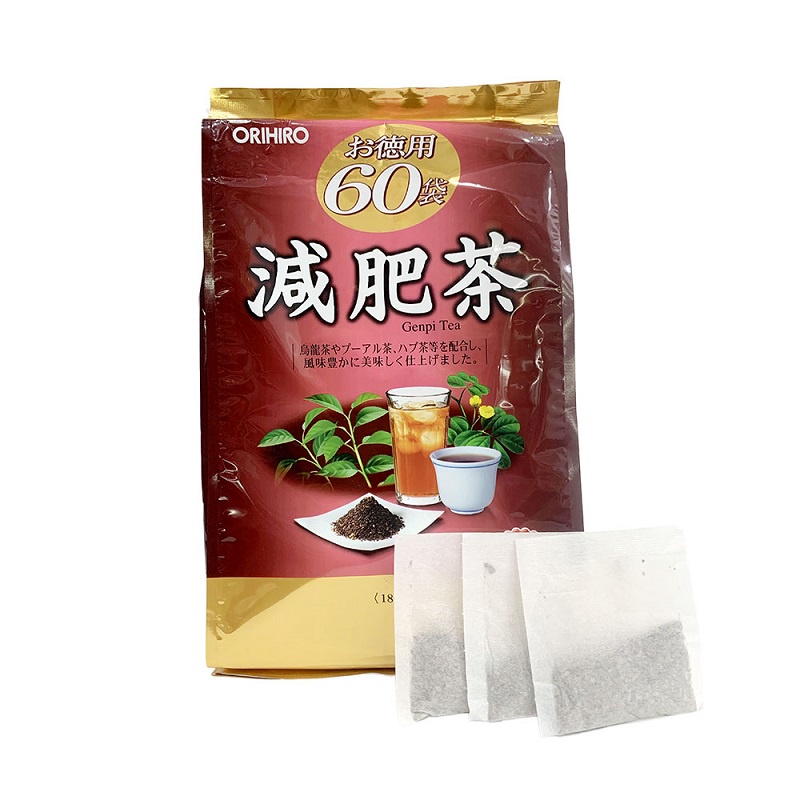 Trà Giảm Mỡ Bụng Genpi Tea Orihiro Hỗ Trợ Giảm Cân Và Giảm Stress Gói 60 Túi Lọc
