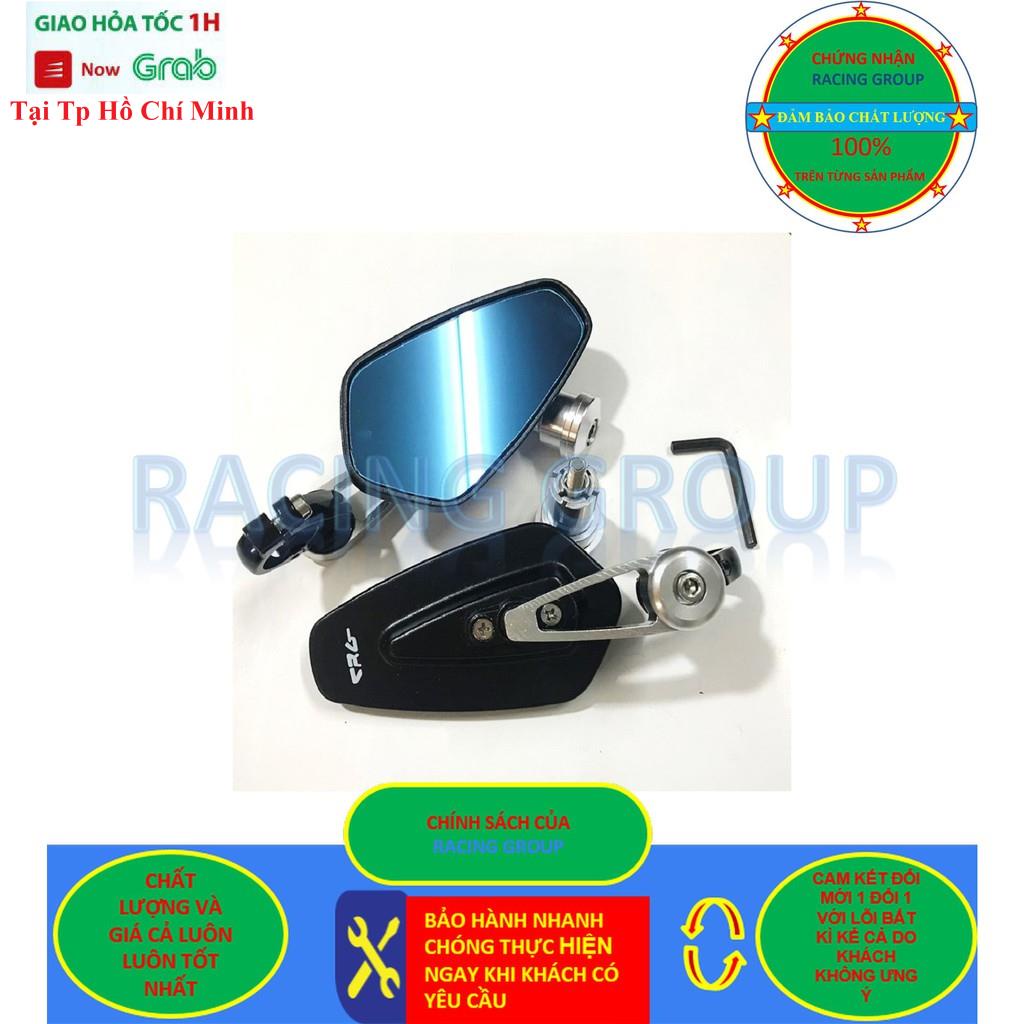 Gương Gù Xe Máy Thời Trang - Kính Gù Chiếu Hậu Xe Máy Kiểu CRG Gắn Gù Tay Lái Xe Máy 1 Cặp Màu Bạc