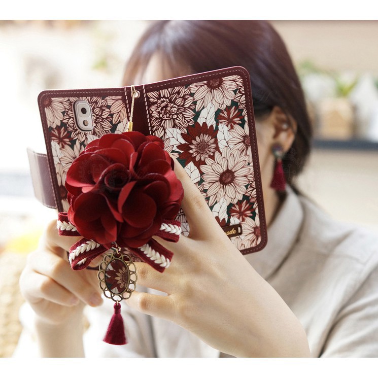 Bao da dạng ví hoa thời trang cho iPhone 6 6S 7 8 Plus X | BigBuy360 - bigbuy360.vn