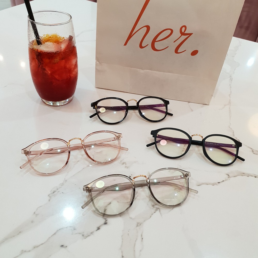 Gọng kính cận nhựa dẻo mắt tròn nhiều màu 209 BUCSHOP nam nữ | BigBuy360 - bigbuy360.vn