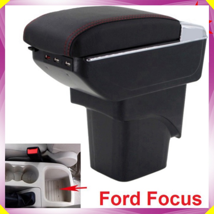 Hộp tỳ tay ô tô Ford Focus tích hợp 7 cổng USB  DUSB-FC (HÀNG LOẠI 1)